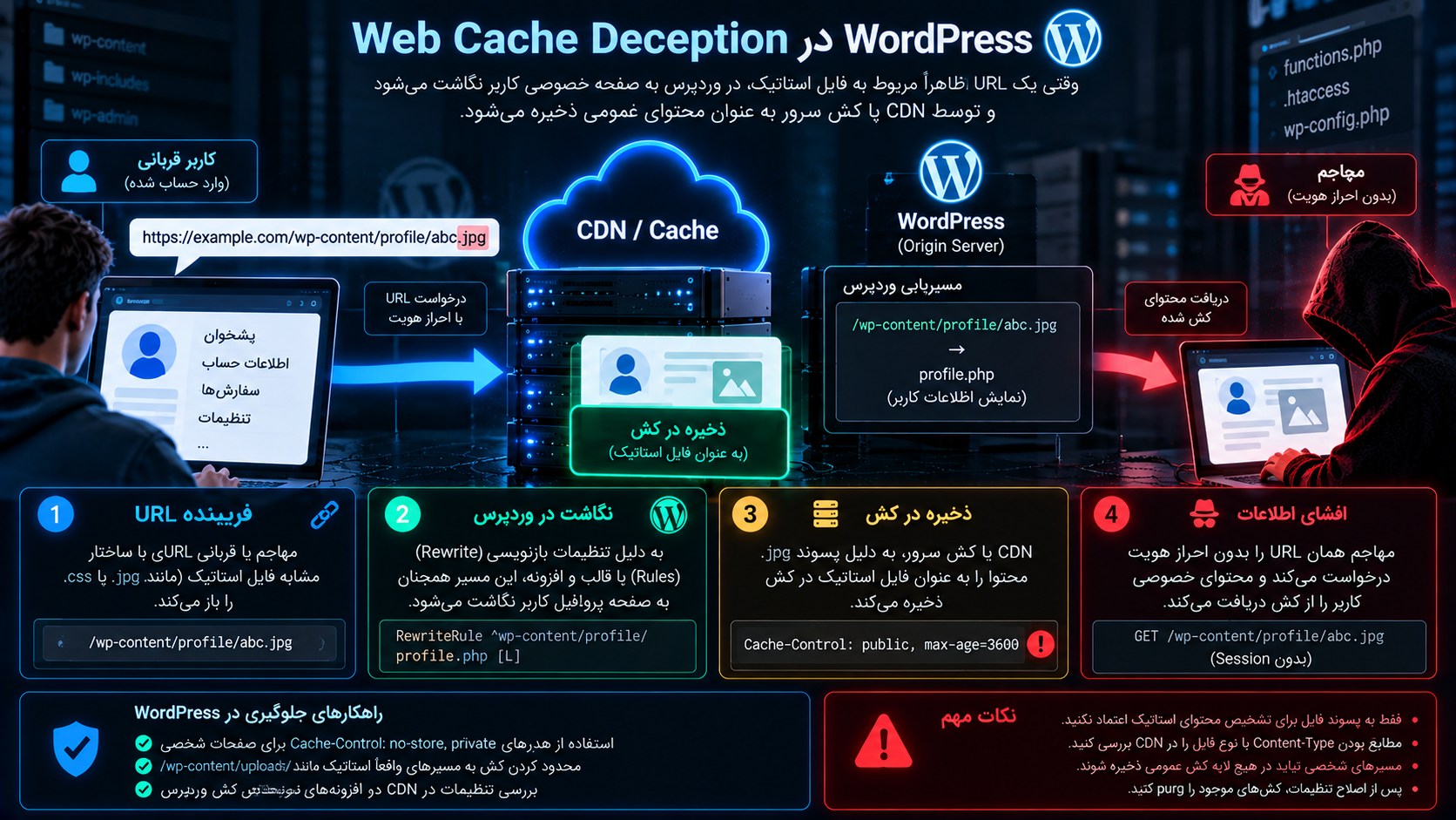 Web Cache Deception در WordPress