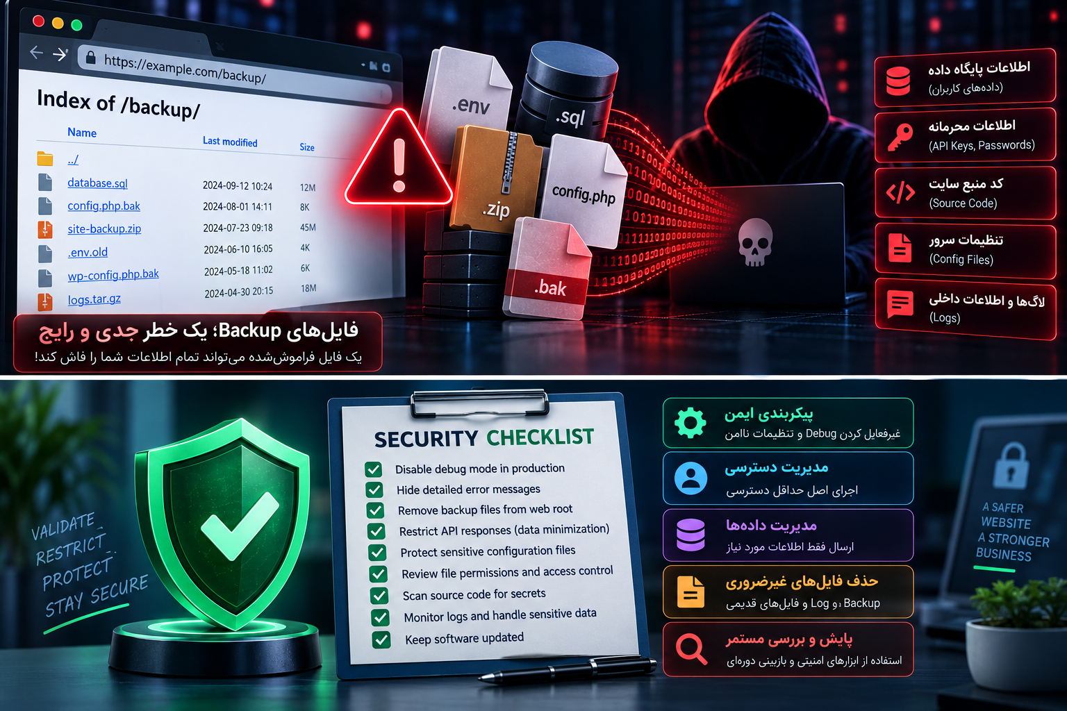 چک‌لیست دفاعی جلوگیری از Information Disclosure