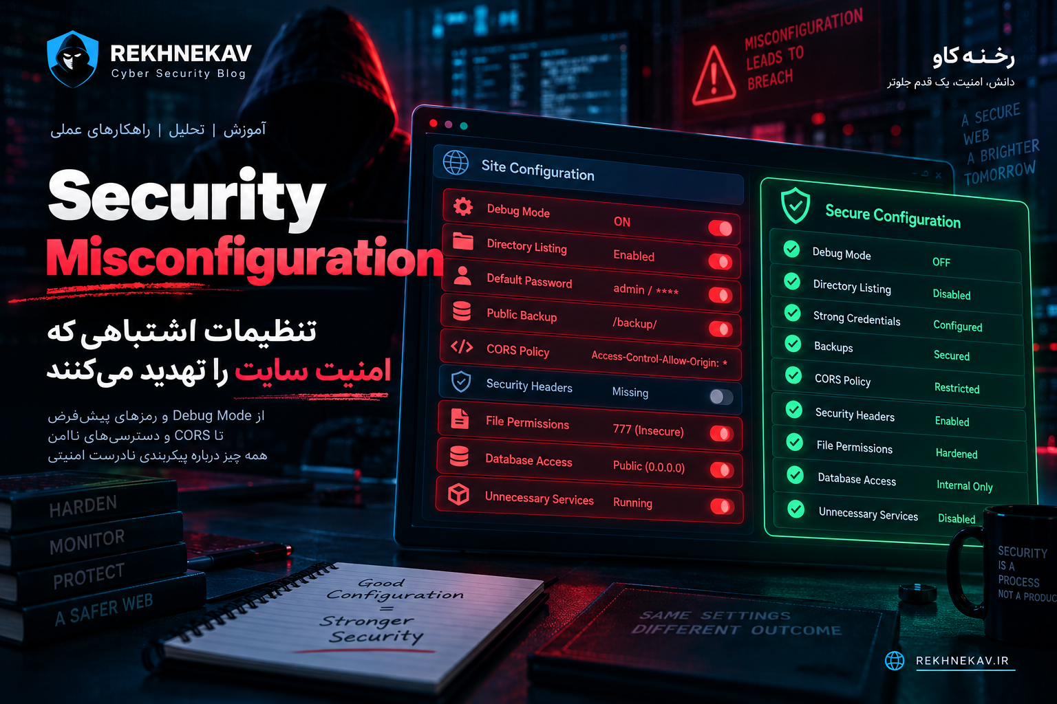 Security Misconfiguration در کدام بخشهای سایت رخ میدهد؟