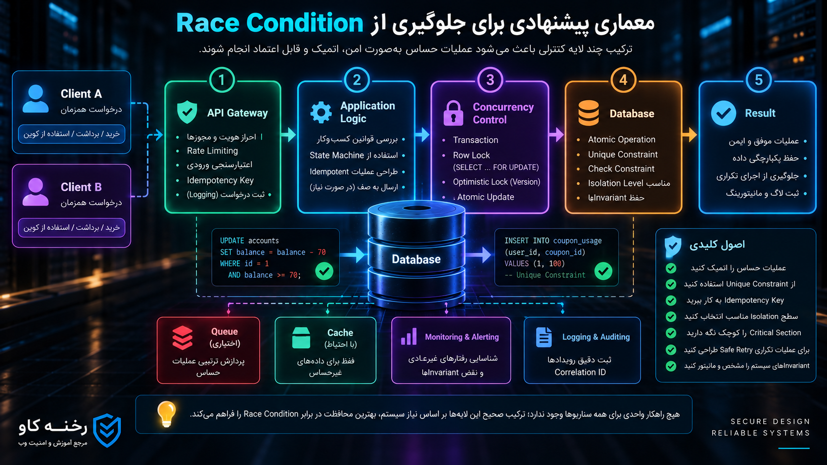 معماری پیشنهادی برای جلوگیری از Race Condition